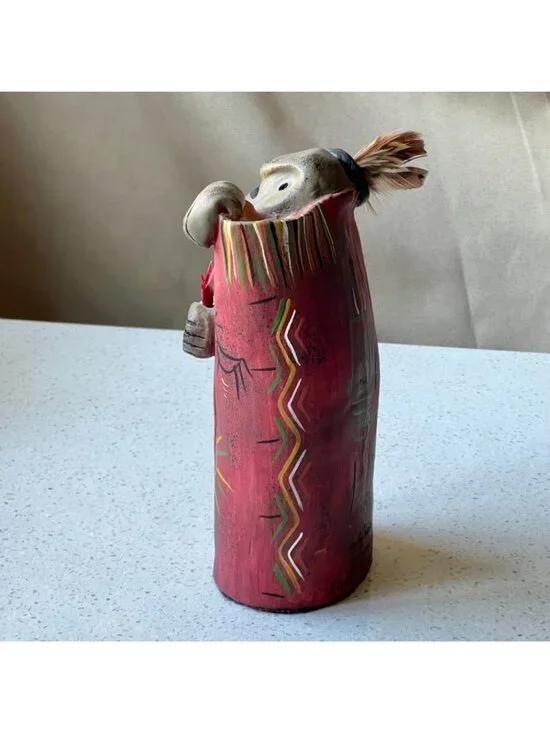 Signed Judy Peele Lazarts Tribal People Ltd. Ed. Figurine 3434/7500 Ceramic 7"T - Picture 7 of 13